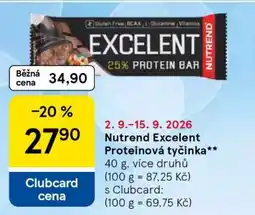 Tesco Nutrend Excelent Proteinová tyčinka nabídka
