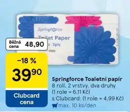 Tesco Springforce Toaletní papír nabídka