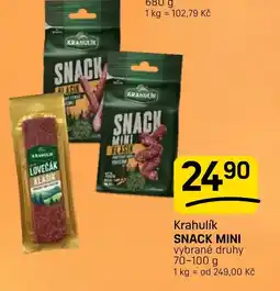 Flop Krahulík Snack Mini nabídka