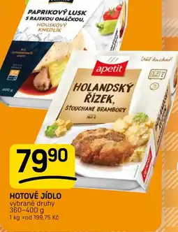 Flop apetit holandský řízek, šťouchané brambory nabídka