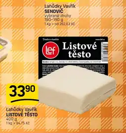 Flop Lef listové těsto nabídka