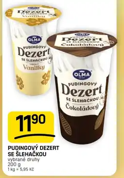 Flop Olma pudingový dezert se šlehačkou nabídka