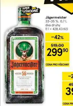 Tesco Jägermeister nabídka