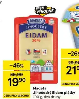 Tesco Madeta Jihočeský Eidam plátky nabídka