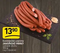 Flop Kostelecké uzeniny Javořické párky nabídka
