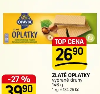 Opavia zlaté oplatky