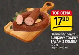 Flop Uzenářství Váyra šunkový točený salám z komína nabídka