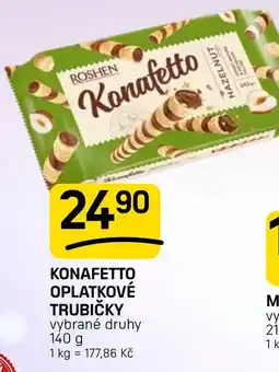 Flop Roshen konafetto oplatkové trubičky nabídka