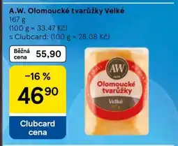 Tesco A.W. Olomoucké tvarůžky velké nabídka