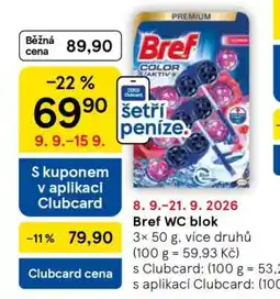 Tesco Bref WC blok nabídka