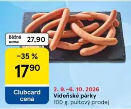 Tesco Vídeňské párky* • nabídka