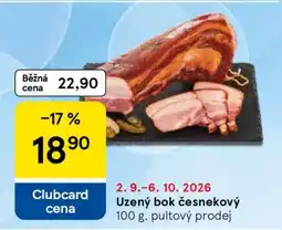 Tesco Uzený bok česnekový nabídka