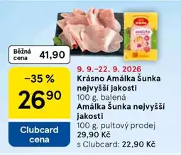 Tesco KRÁSNO AMÁLKA, ŠUNKA NEJVYŠŠÍ JAKOSTI nabídka