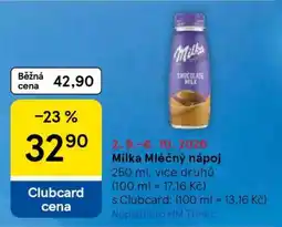 Tesco Milka Mléčný nápoj nabídka