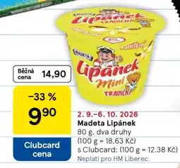 Tesco Madeta Lipánek nabídka