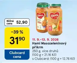 Tesco Hami masozeleninový příkrm nabídka