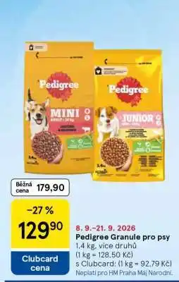 Tesco Pedigree Granule pro psy nabídka