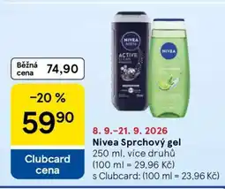 Tesco Nivea sprchový gel nabídka