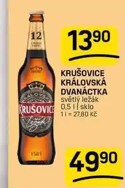 Flop KRUŠOVICE KRÁLOVSKÁ DVANÁCTKA světlý ležák nabídka