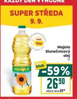 Billa Majola Slunečnicový olej nabídka