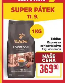 Billa Tchibo Espresso zrnková káva nabídka