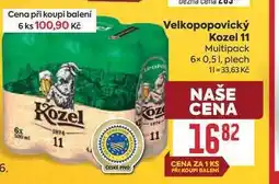Billa Velkopopovický Kozel 11 Multipack 6× 0,51, plech nabídka