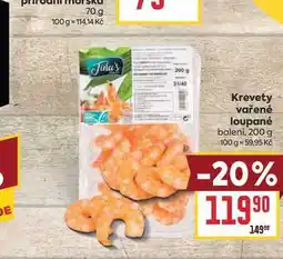 Billa Krevety vařené loupané balení nabídka