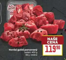 Billa Hovězí guláš porcovaný balení nabídka