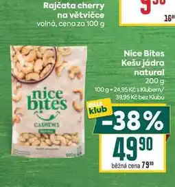 Billa Nice Bites Kešu jádra natural nabídka