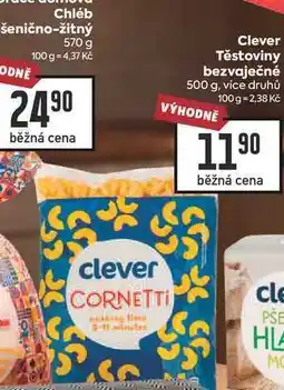 Billa Clever Těstoviny bezvaječné nabídka