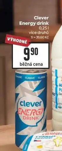 Billa Clever Energy drink nabídka