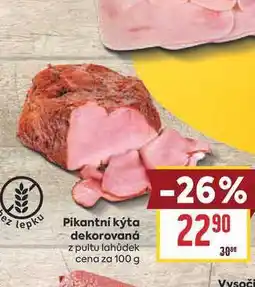 Billa Pikantní kýta dekorovaná z pultu lahůdek cena za nabídka