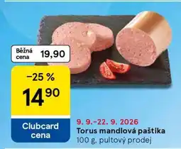 Tesco Torus Mandlová paštika nabídka