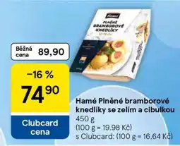 Tesco Hamé Plněné bramborové knedlíky se zelím a cibulkou nabídka