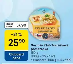 Tesco Gurmán Klub Tvarůžková pomazánka nabídka