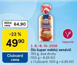 Tesco Ölz Super měkký sendvič nabídka