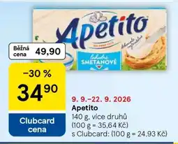 Tesco Apetito nabídka