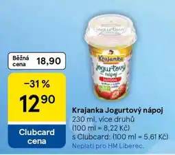 Tesco KRAJANKA JOGURTOVÝ NÁPOJ nabídka