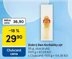 Tesco Dobrý Den Korbáčky sýr nabídka