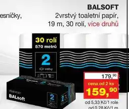 Ráj drogerie BALSOFT 30 rolí nabídka