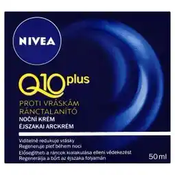 Ráj drogerie Nivea Q10 Plus Noční krém proti vráskám 50ml nabídka