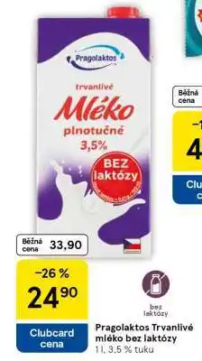 Tesco Pragolaktos Trvanlivé mléko bez laktózy nabídka