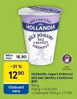 Tesco Hollandia Jogurt krémový bílý bez laktózy s kulturou BiFi nabídka