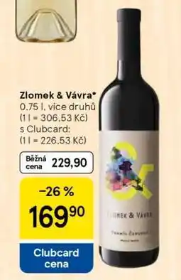 Tesco Zlomek & Vávra nabídka