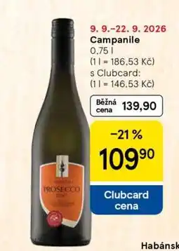 Tesco Campanile Prosecco nabídka