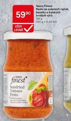 Tesco Tesco Finest Pesto ze sušených rajčat, bazalky a italských tvrdých sýrů nabídka