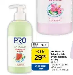 Tesco Pro Formula Tekuté mýdlo s vůní melounu a trávy nabídka