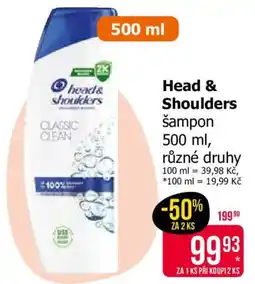 Teta Head & Shoulders šampon nabídka