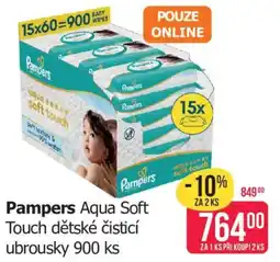 Teta Pampers Aqua Soft Touch dětské čisticí ubrousky nabídka