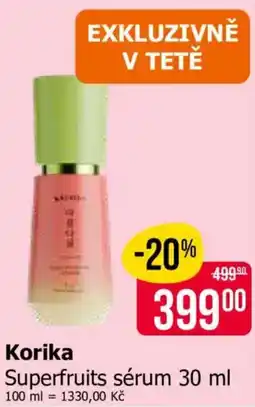 Teta Korika Superfruits sérum nabídka